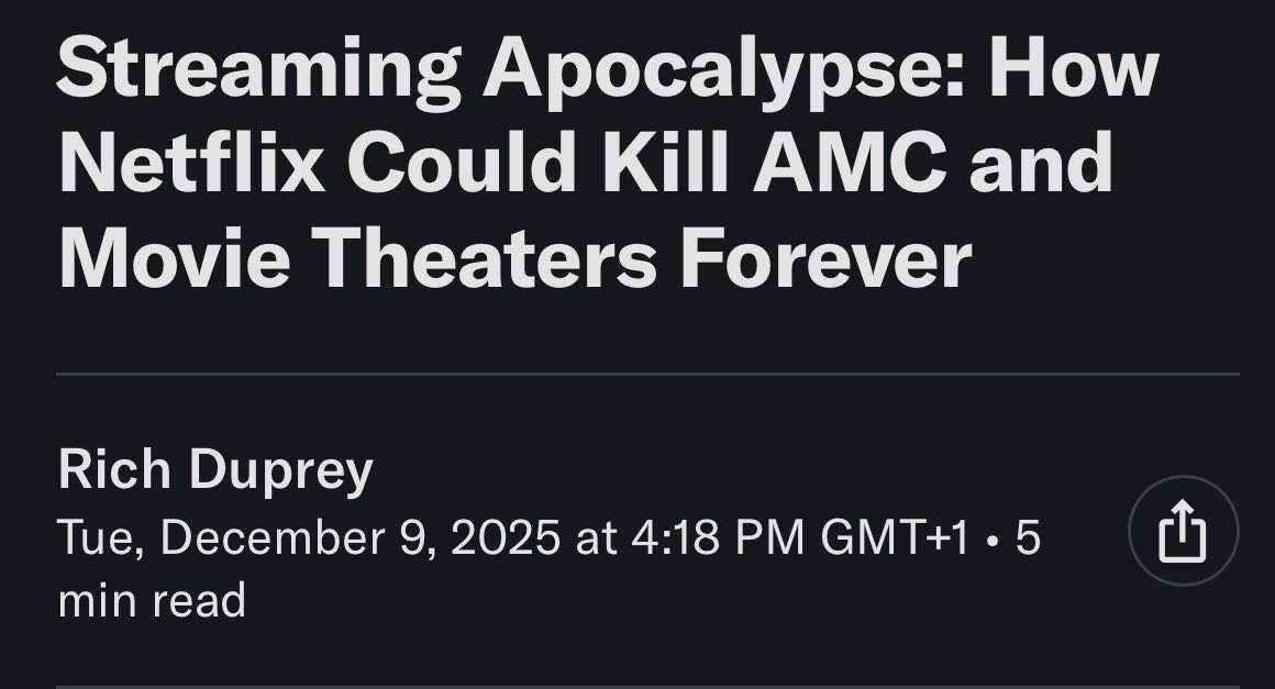 vikstrom_stefan's tweet image. I’m as far from a conspiracy theorist as you get, but @netflix attempt to acquire @warnerbros was rather timely. Regardless, this article shows someone(s) have a strong vested interest in seeing $AMC dead. Ergo, there’s a huge value to be unleashed as #AMC survives and thrives.