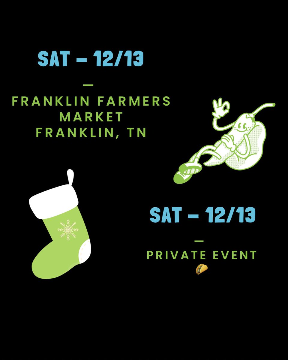 December chills, Taco thrills ❄️🌮 Full Weekly Schedule now posted at yayosomg.com/schedule