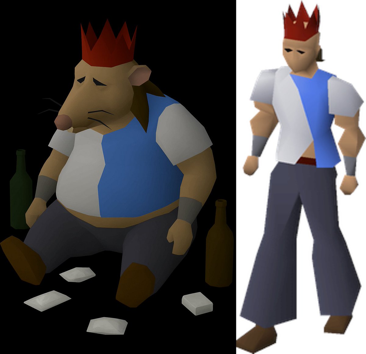 RoTNewsNetwork's tweet image. DID YOU KNOW @PARTYPETE HAS AN EVIL TWIN @KETAMINEPETE? 🫣 
INSTEAD OF HOSTING FESTIVE GATHERINGS 🎄 🎁 , THIS JUNKIE SPENDS HIS TIME HAVING MELTDOWNS AND THREATENING PEOPLE ONLINE! 😠 

NO WONDER HIS LONG-TIME GIRLFRIEND LEFT HIM AND STARTED TALKING TO ROT, JUST LOOK AT HIM! 🐀