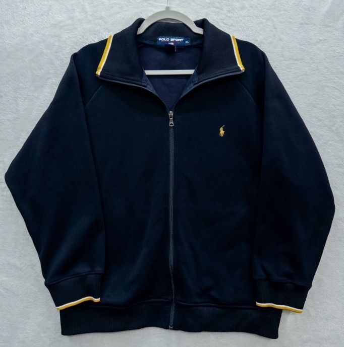 IRGRL's tweet image. Polo Sport Ralph Lauren Track Jacket | Navy Full Zip Vintage XL | Yellow Trim Athletic Style
Classic Polo Sport zip-up with retro athletic detailing. Great vintage streetwear piece.

ebay.com/itm/1878127415… 
#PoloSport #RalphLauren #TrackJacket #VintageStyle #MensFashion