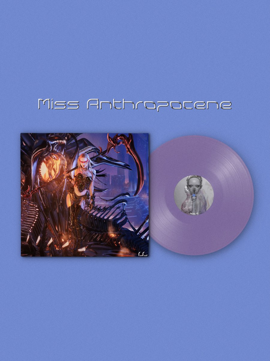 Tweet_thread's tweet photo. Miss Anthropocene Vinyl Concept (cover &amp; inner sleeve) Anniversary Edition 💜 https://t.co/w9mSLvifnE
