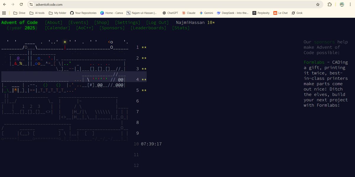ether_bell's tweet image. I just completed "Cafeteria" - Day 5 - Advent of Code 2025 
adventofcode.com/2025/day/5 
#AdventOfCode