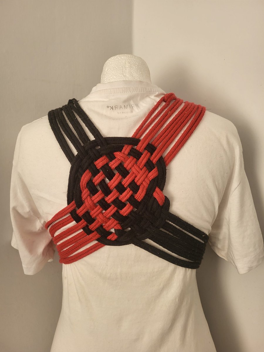 Gameguy69's tweet image. Variations on the basic Shibari Basket Weave Chest Harness.
