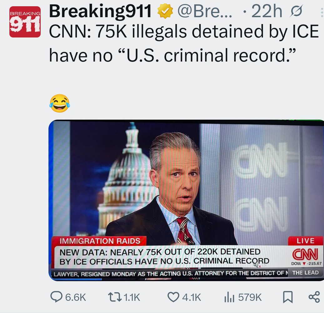 Do they even listen to the nonsense coming out of their mouth 😭.
"Illegal" = "criminal"