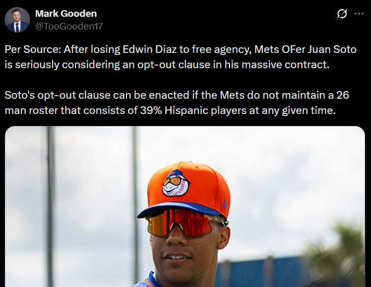 Mr President, another Mark Gooden shitpost is being taken too seriously by people who don't know better.