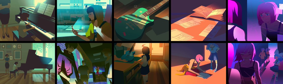 Chuwenjie's tweet image. Some drawings I did years ago for the UNBEATABLE demo, white label! The full game is out right now!!!! @dcellgames