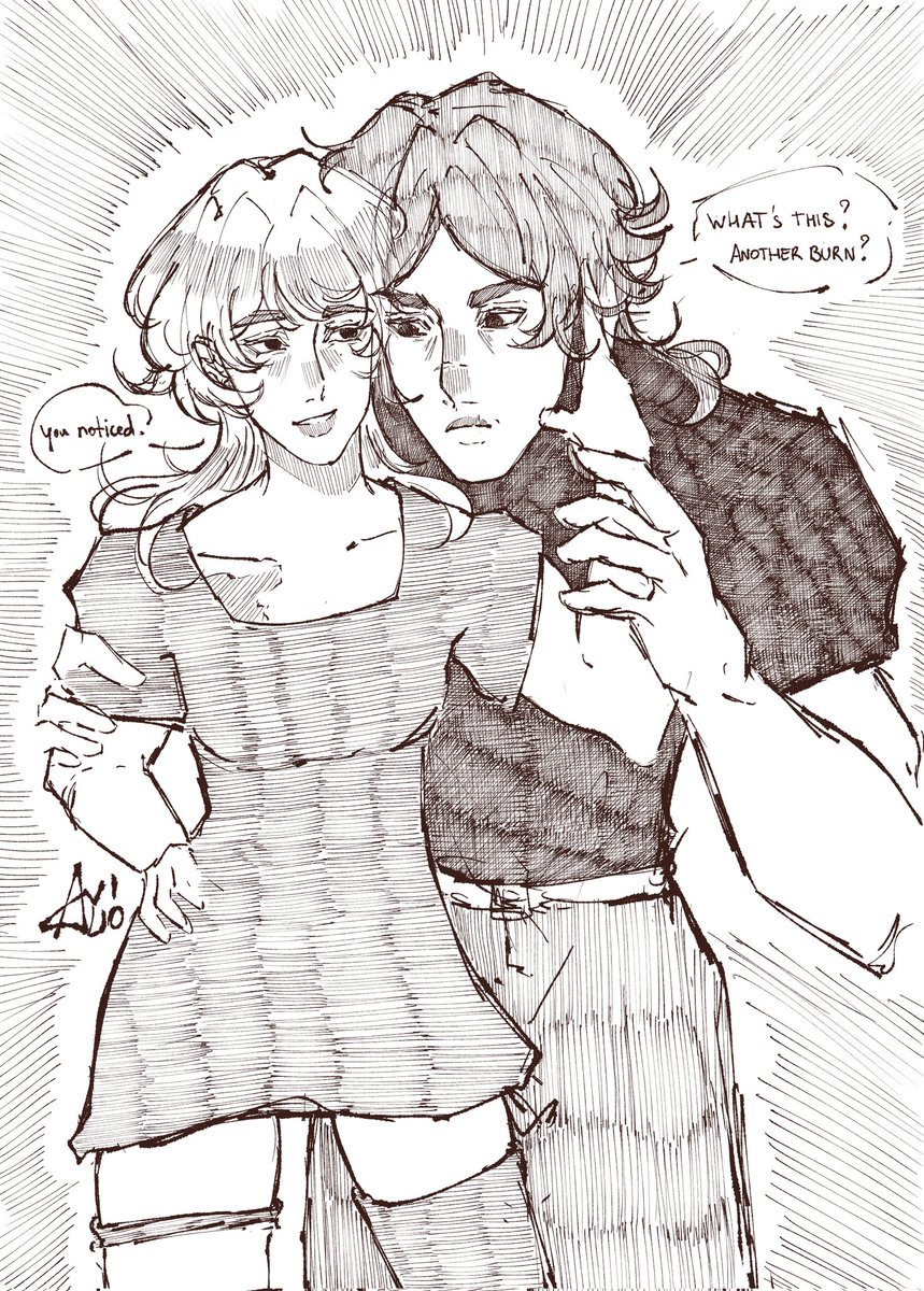avil1io's tweet photo. ohna (left) &amp; aven (right) 
(pose practice)
#oc #sketch https://t.co/kXyoz7szxV