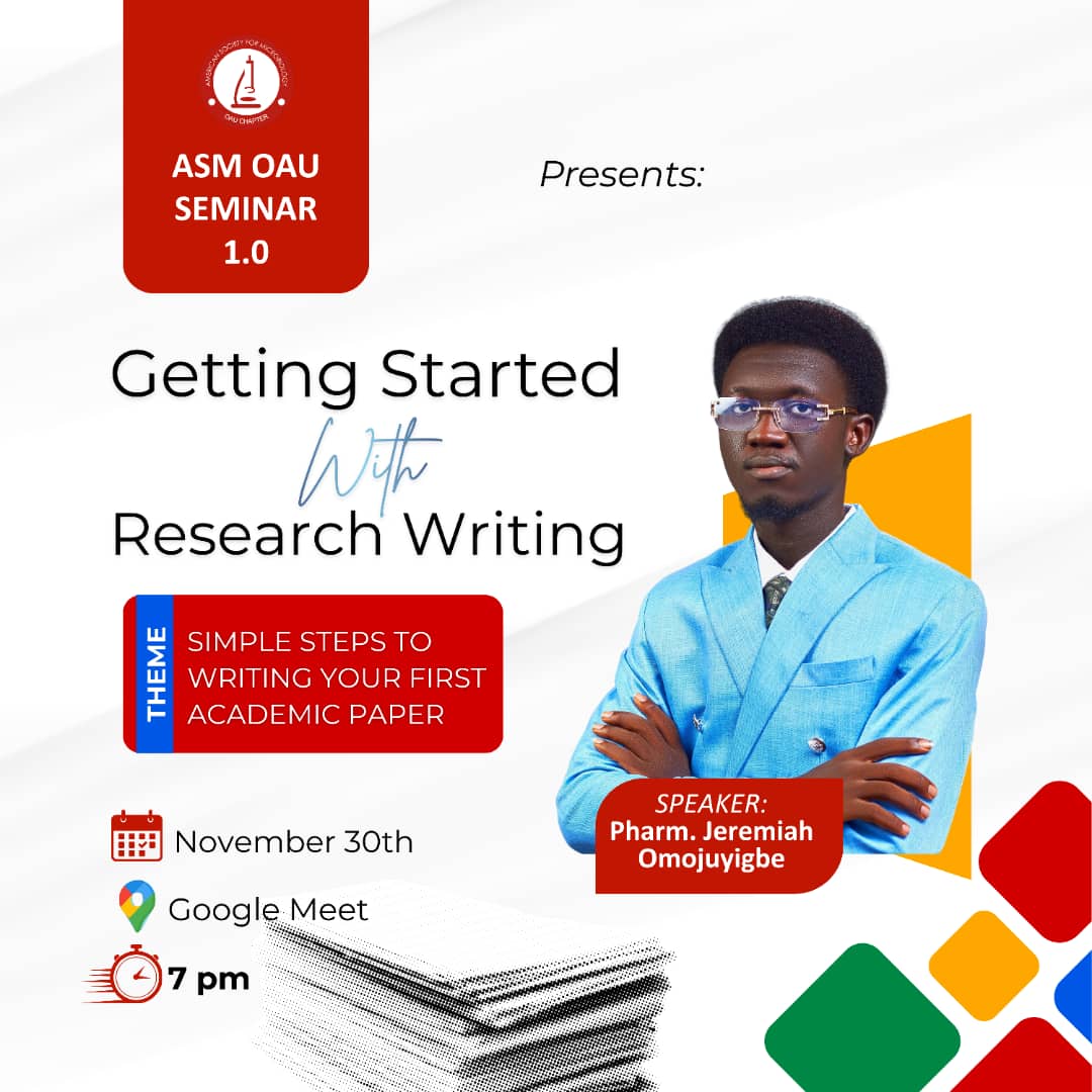 I had a great time last week Sunday guiding ASM OAU students on how to kick-start their journey into research writing.