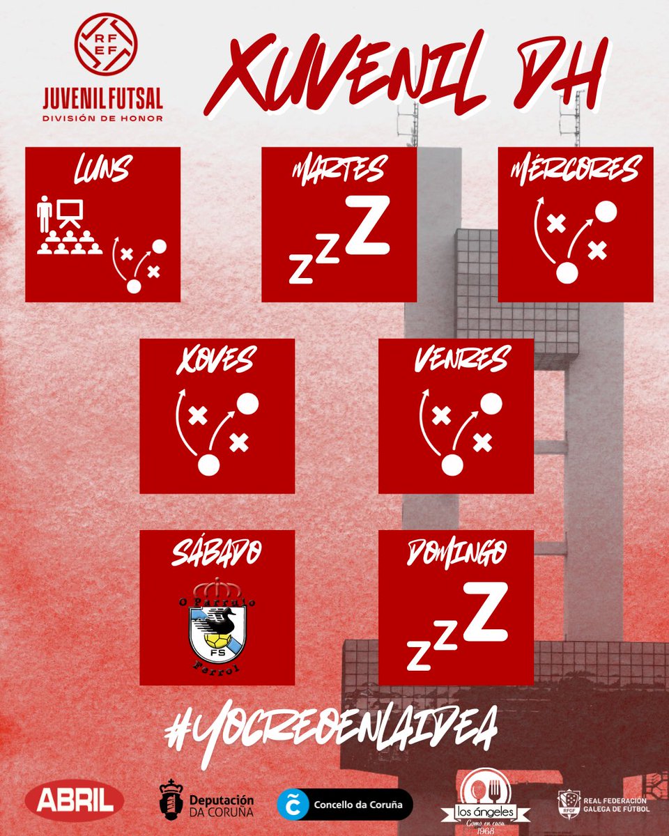 5Corunafs's tweet photo. Nova semana de competición e de traballo para os nosos equipos. Aquí temos os partidos que terán lugar esta fin de semana.

IMOS EQUIPO!🖐🏼❤️

#yocreoenlaidea https://t.co/kvB6Rq7RgZ