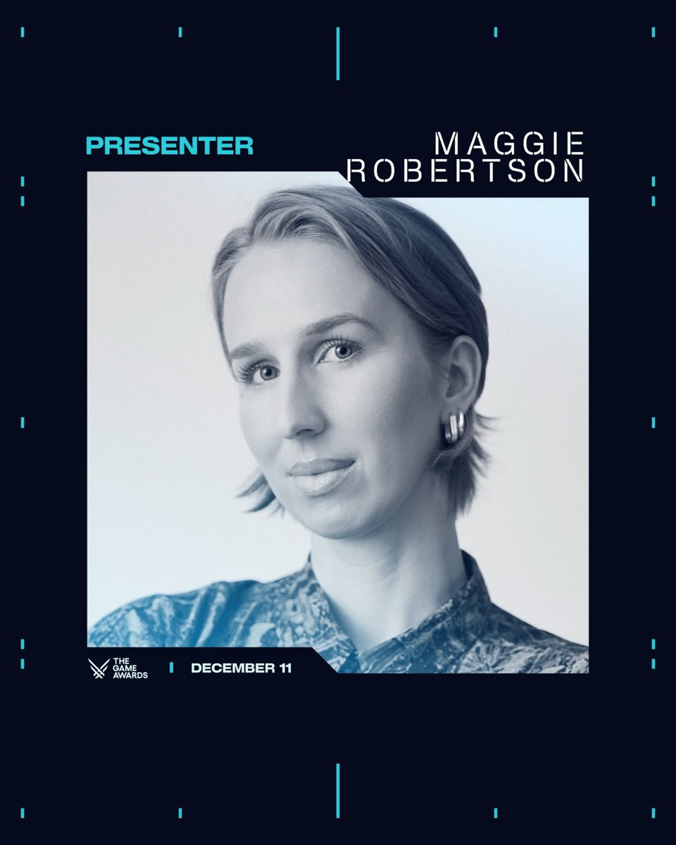 Honored to welcome the great <a href="/maggiethebard/">Maggie Robertson</a> to #TheGameAwards as a presenter on Thursday!