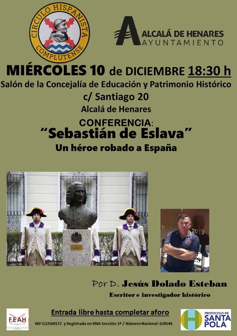 El próximo miércoles tendremos la ultima conferencia de este año que narrara la historia de Sebastian de Eslava, un navarro que defendió los intereses de España, sobresaliendo en la defensa de Cartagena de Indias en 1741 cuando era Virrey de Nueva Granada.
#misiónhispana