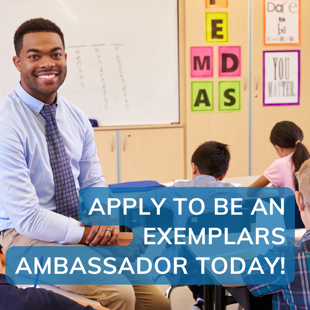 If you're ready to create a classroom environment where students "wrestle with mathematical concepts," it's time to join us!

Apply to transform your classroom as an Exemplars Ambassador!

Apply Here: bit.ly/48NiKfL

#TeacherAmbassador #ExemplarsK12 #MathEducation