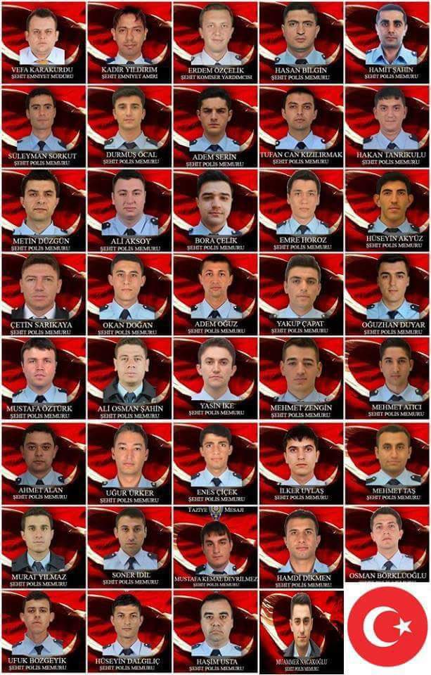 🇹🇷10 Aralık 2016 günü Beşiktaş'taki terör saldırısında şehit olan polislerimizi rahmetle anıyoruz.