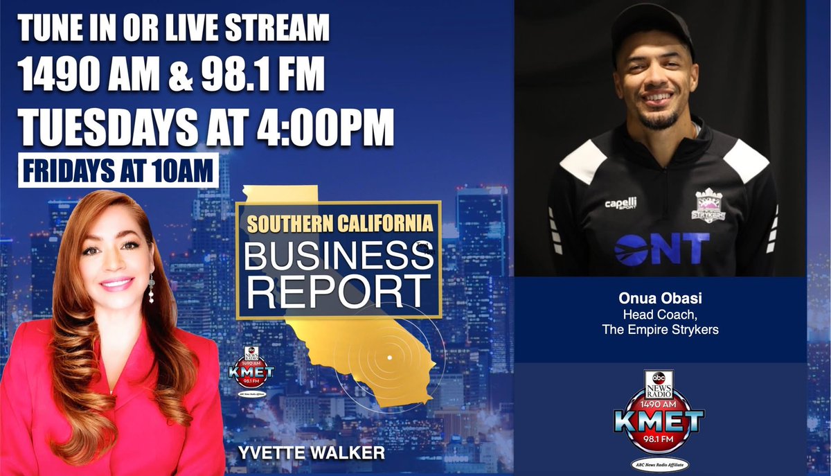TODAY- AT 4pm - <a href="/KMETRadio/">KMET1490AM</a> 
&amp; FRIDAYS AT 10am
KMETTV: vimeo.com/event/4790975/…

From Birmingham’s streets to the heart of Southern California, Onua Obasi has built a legacy defined by resilience, vision, and triumph.

<a href="/ABC/">ABC News</a> <a href="/KMETRadio/">KMET1490AM</a> <a href="/MLS/">Major League Soccer</a>