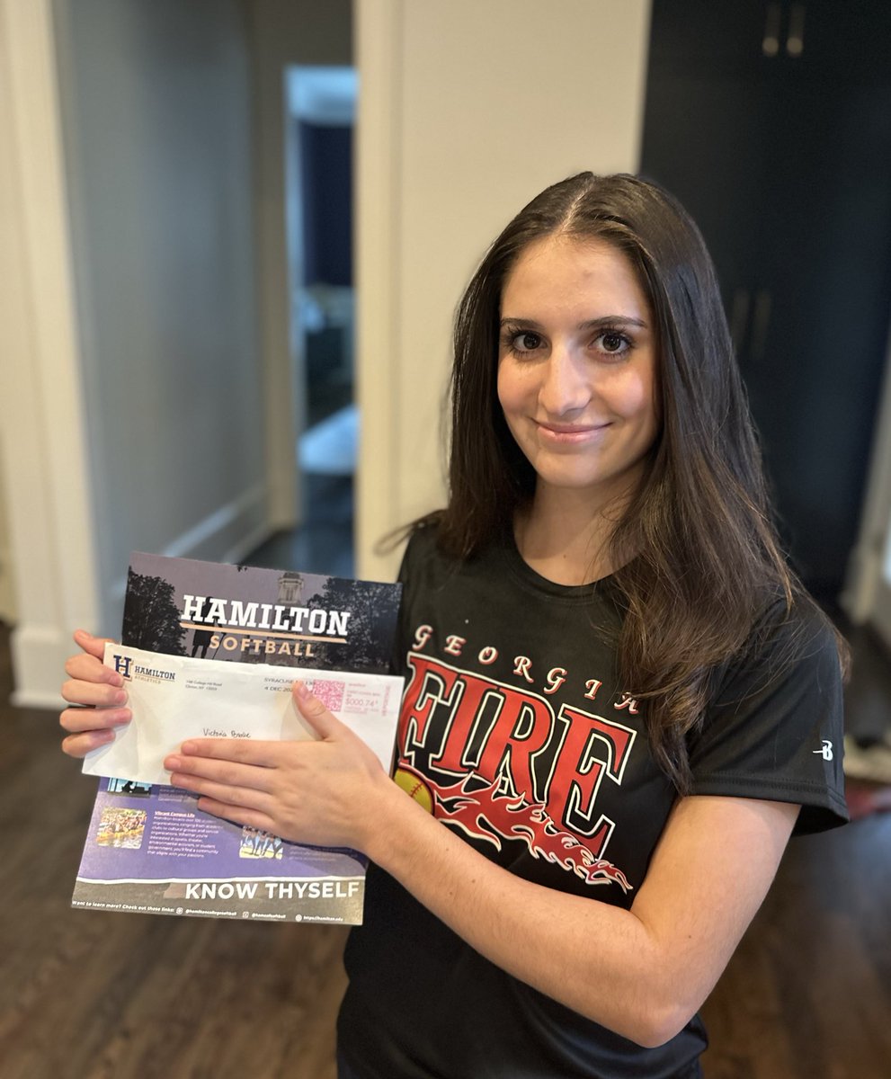 Thanks <a href="/HamCollSoftball/">Hamilton College Softball</a> 🥎 for the mail! I’d love to visit NY soon and learn more about your program and amazing school from Coach Hartquist &amp; Coach <a href="/KirstinMapes/">Kirstin Mapes</a>!

<a href="/GAFIRE09DENOV/">GA FIRE 09-DENOVCHEK</a> <a href="/SportPrepX/">SportPrepX</a> <a href="/GeorgiaFireFP/">Georgia Fire FP Softball Org</a> <a href="/SBRRetweets/">Softball Recruiting Reposts</a> <a href="/SoftballDown/">Down South Softball</a> <a href="/DownSouthSBall/">Down South Softball</a> <a href="/LineDsoftball/">Line Drive Media</a> <a href="/CoastRecruits/">Coast 2 Coast Recruits</a>