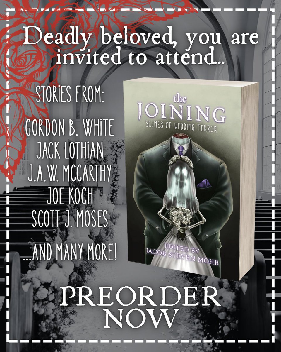 crystallakepub's tweet photo. Coming December 12th. Paperback out early: https://t.co/i5JwgBLiNi

Weddings are beautiful, terrible things. And in this chilling anthology from editor Jacob Steven Mohr (Dead Letters: Episodes of Epistolary Horror), you’ll see the happiest day of your life from both sides of the aisle...and the grave.