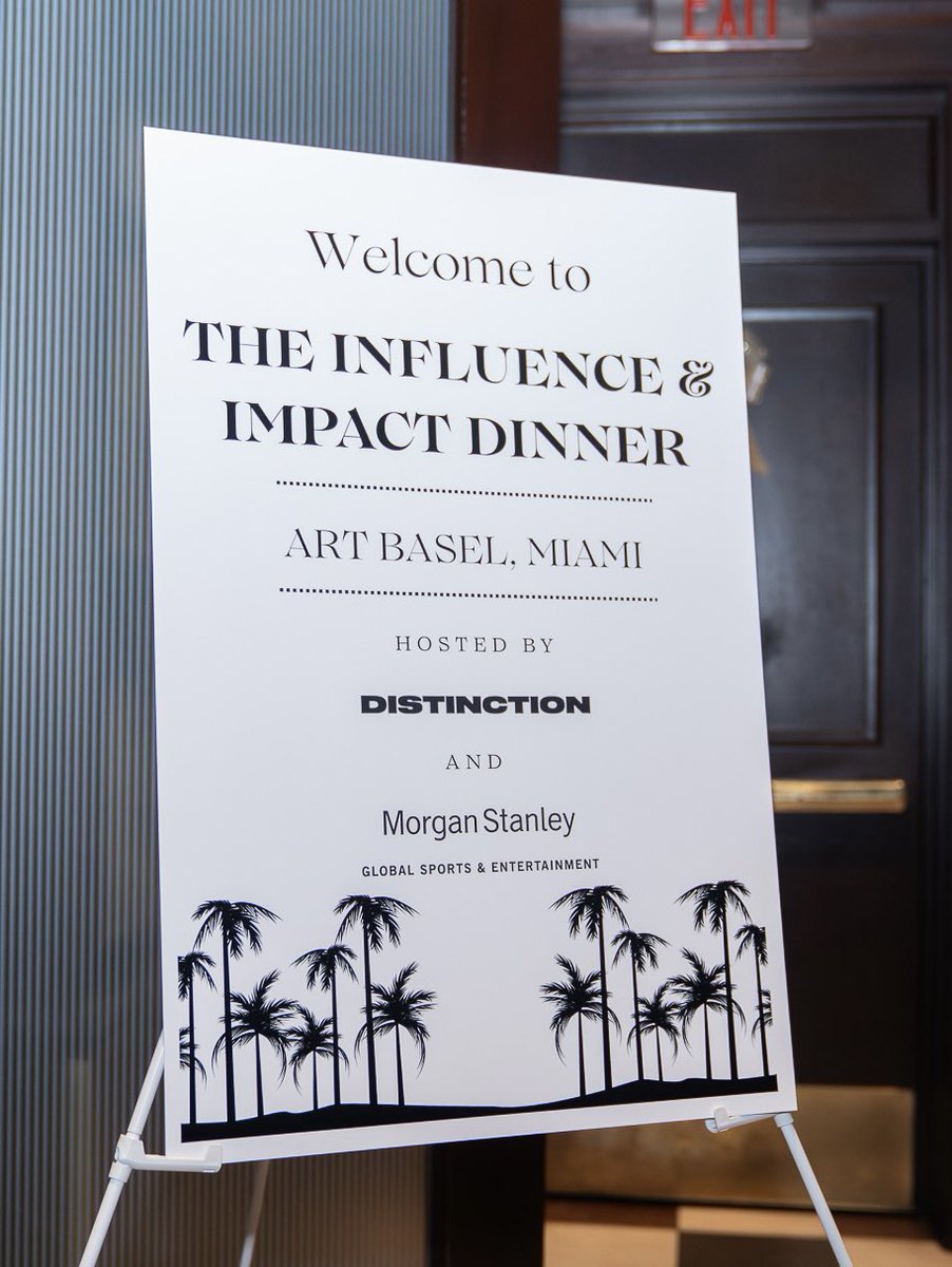 DistinctionAge's tweet photo. The Influence &amp; Impact dinner at Art Basel Miami 🍷 https://t.co/CowEf3tMQN