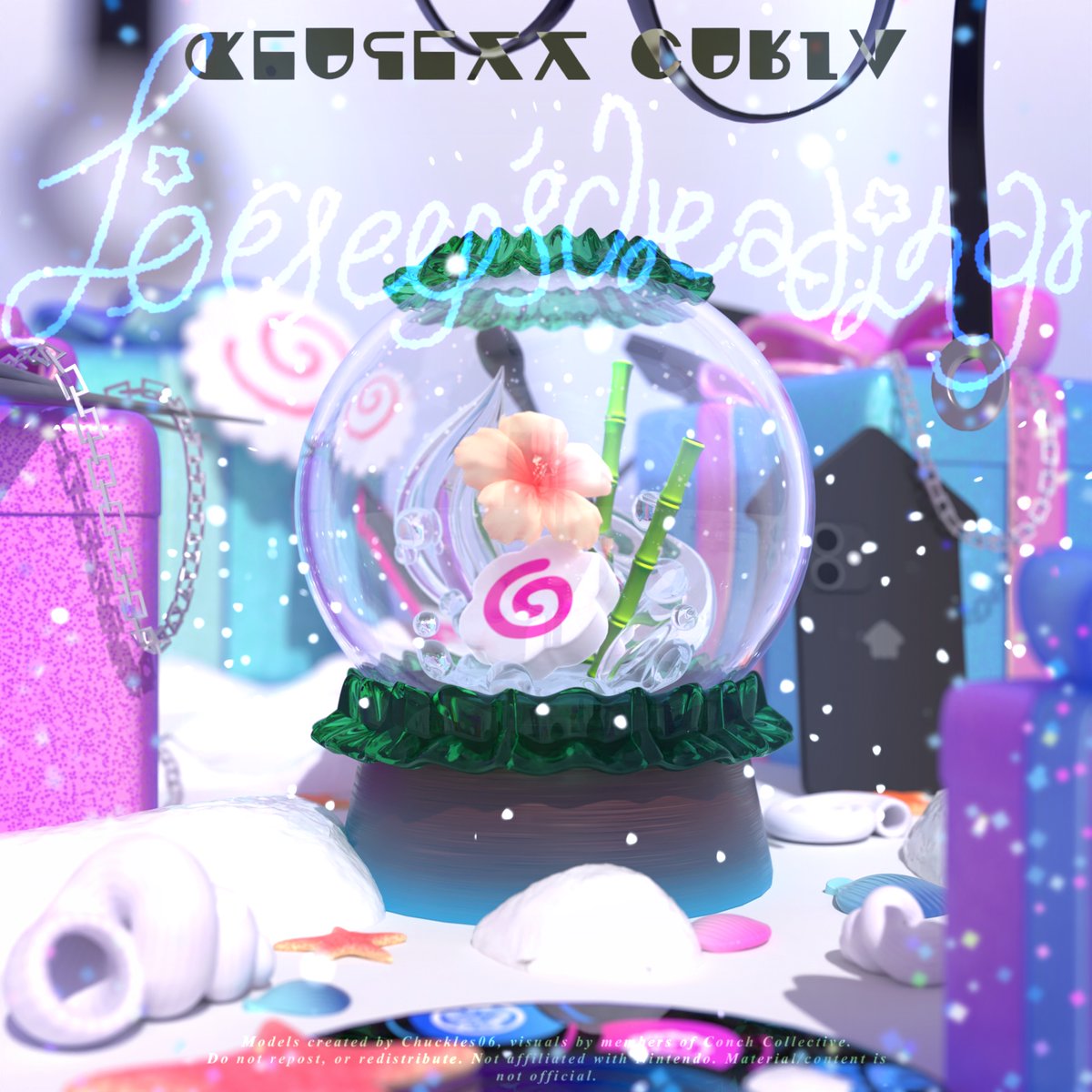 ConchCollective's tweet image. Conch Collective 2026 Season’s Greetings-  A Conchmas Comeback

Another two of our idol sets have released special snowglobes! Will you add them to your fireplace this season? 

#Splatoon #Splatoon3