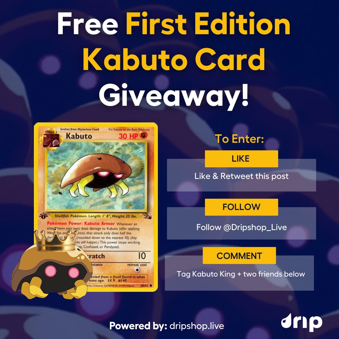 We are giving away a KING 👑🔥

 A 1st Edition Kabuto is up for grabs!

To enter:
 ❤️ Like
 🔁 Retweet
 💬 Tag <a href="/KabutoKing_/">Kabuto King</a> + 2 friends below

Winner in 48 hours!