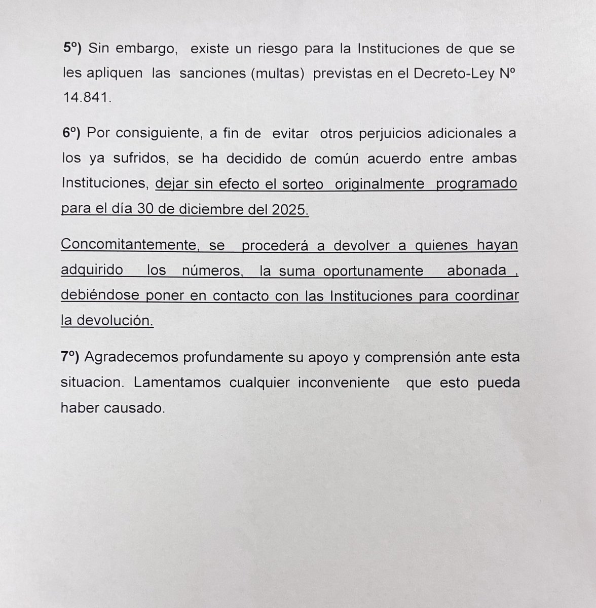 Comunicado de prensa. 
Por más información comunicarse al 099351130.