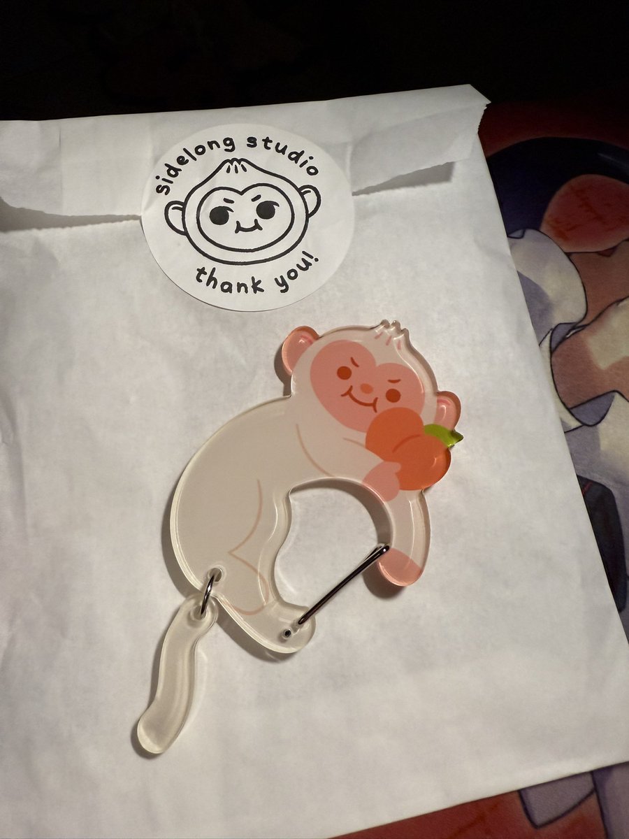 mango_teeth's tweet image. Got this little guy to hold my monkey charms 😁 He’s not the only peach-loving snow monkey I know 😏