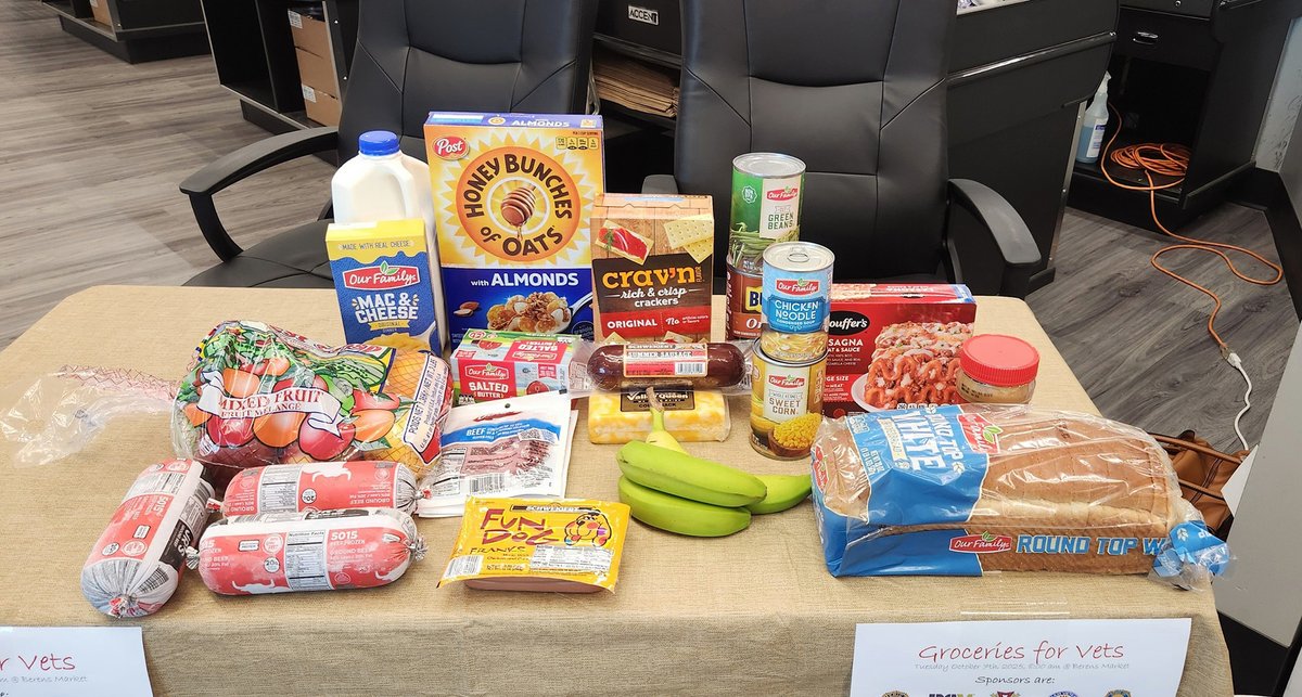 AmericanLegion's tweet image. "It’s #veterans helping veterans. That really says what we’re trying to do. We’re just trying to get the help where it’s needed."
#SouthDakota American Legion post teaming with other VSOs, community to deliver food to #veterans in need. legion.org/information-ce… #FoodInsecurity