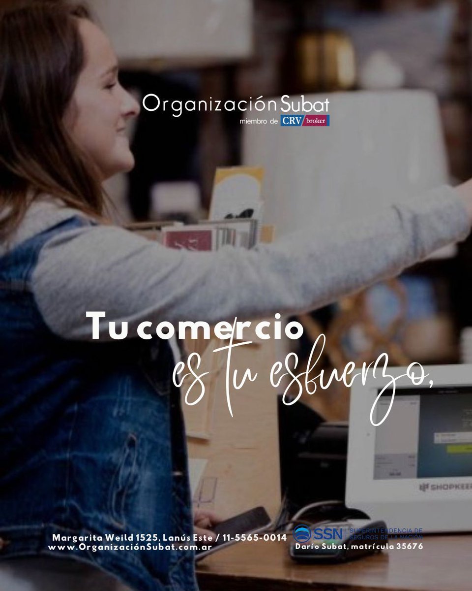 orgsubat's tweet image. Cada emprendimiento tiene una historia.
En Organización Subat te damos respaldo para que puedas trabajar con seguridad.           
#SomosOrganizacionSubat
📍 Margarita Weild 1525 | Lanús Este
📲 Conectá con nosotros vía #WhatsApp al 11-5565-0014
🌐 organizacionsubat.com.ar