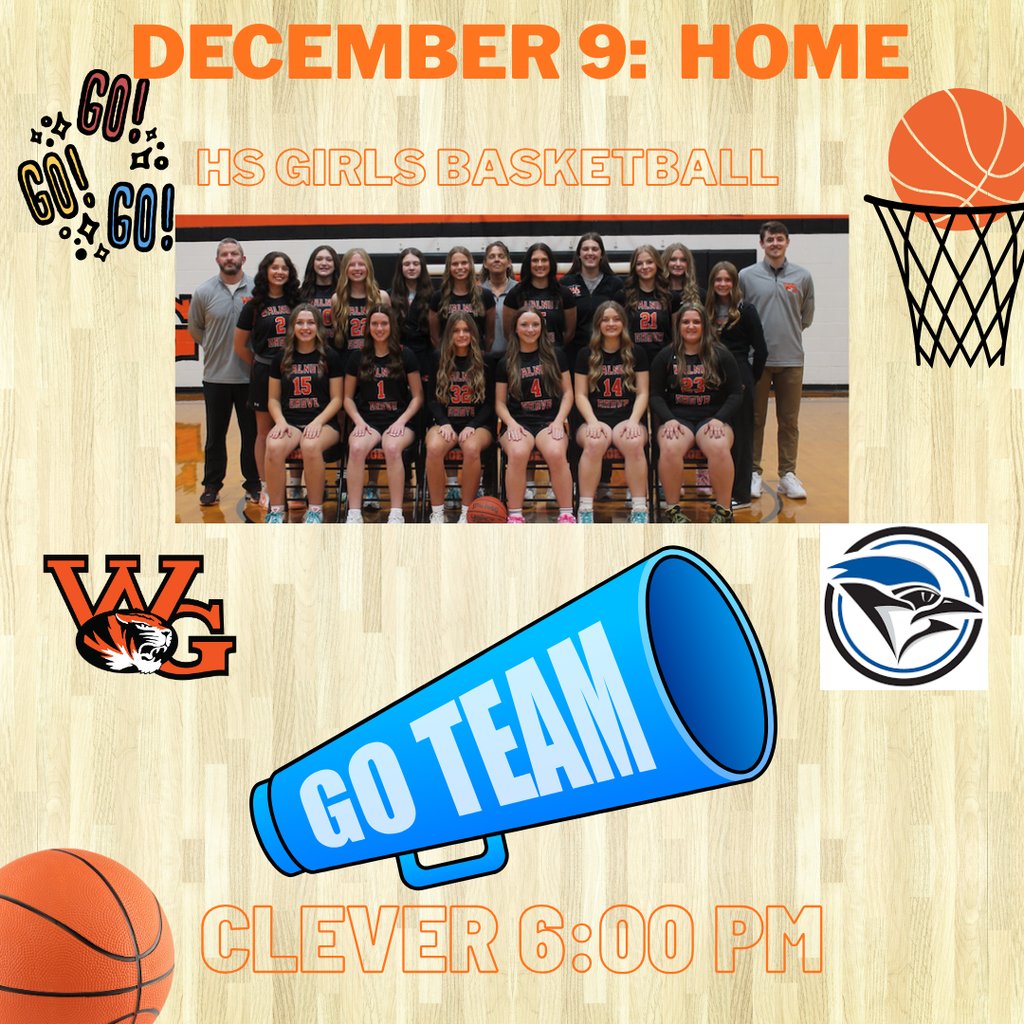 HOME Girls HS BB vs. Clever at 6 p.m. | 3 Qtrs of JV then Varsity