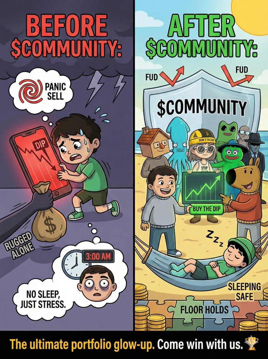 It's so good to see our $COMMUNITY members continuing to work DAILY in UNITY as a COMM.UNITY! We have:
Kept working
Kept raiding
Kept posting
Kep contenting
Kept hodling
Kept buying more
Kept believing
Kept supporting each other!
We urge all to JOIN our UNITED COMMUNITY TO WIN!