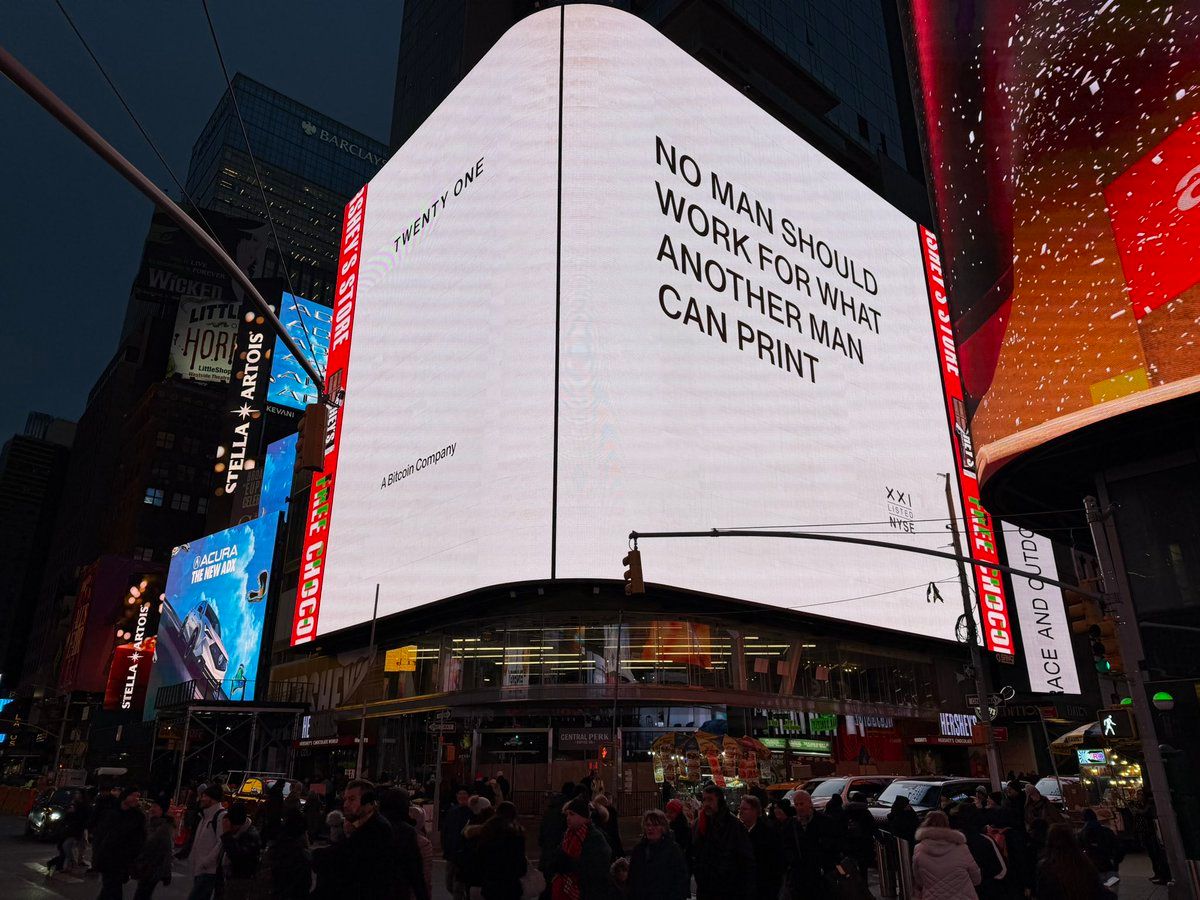 🇺🇸 비트코인 대형 광고, 뉴욕 타임스퀘어에 등장 https://t.co/X6o3sKv92P