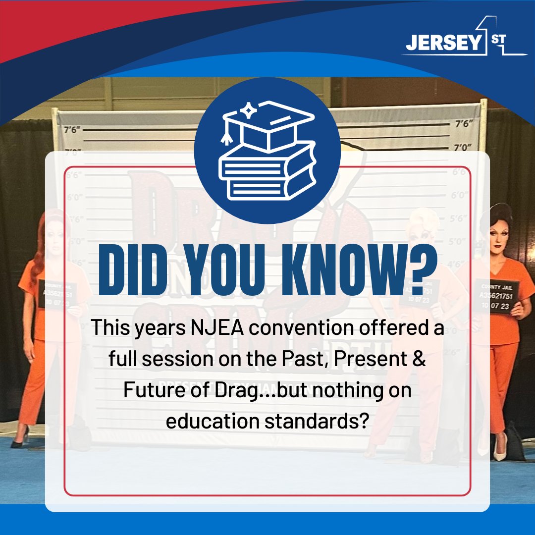 ICYMI while your kids were from school for Teachers Convention, teachers were attending workshops on the History of Drag…but nothing on early literacy or closing achievement gaps. Students deserve better than social distractions.
#NJEA #education #nj #teachers