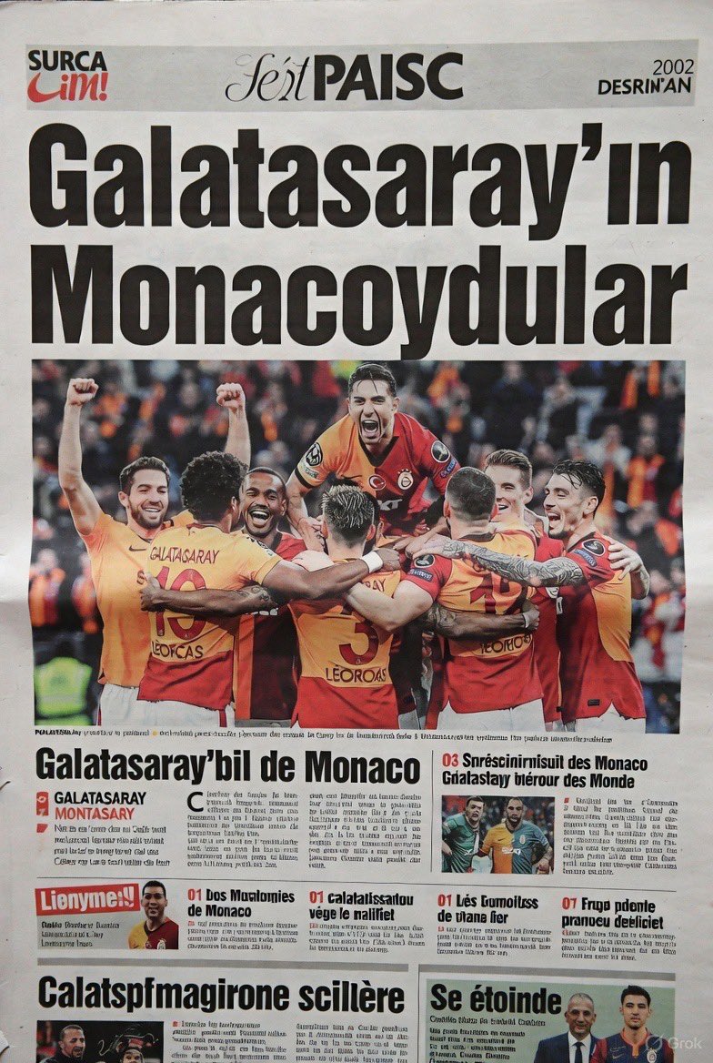 Fransız gazetesi Fest Paisc’ten gecenin manşeti!

“Galatasaray’ın Monacoydular.”