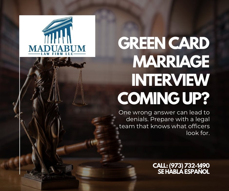 MaduabumLawFirm's tweet image. Your interview can make or break your case. One wrong answer could trigger delays or denial. Prepare with attorneys who know exactly what officers look for.
📞 (973) 732-1490

#immigrationlaw #greencardinterview #uscis #immigrationattorney #visainterview #maduabumlawfirmllc