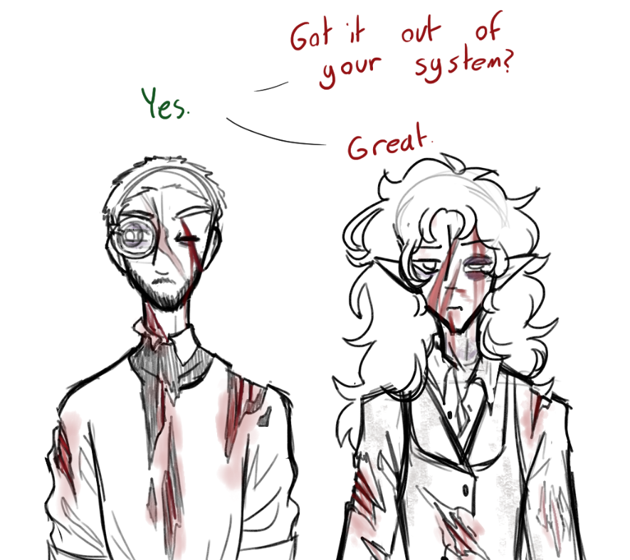digitdaydreams's tweet image. Some #bloodletting art based on stream. Owen and Legundo beating each other to death repeatedly in hell is NOT a healthy form of therapy!!!
#VampiresSMP #vampiressmpfanart