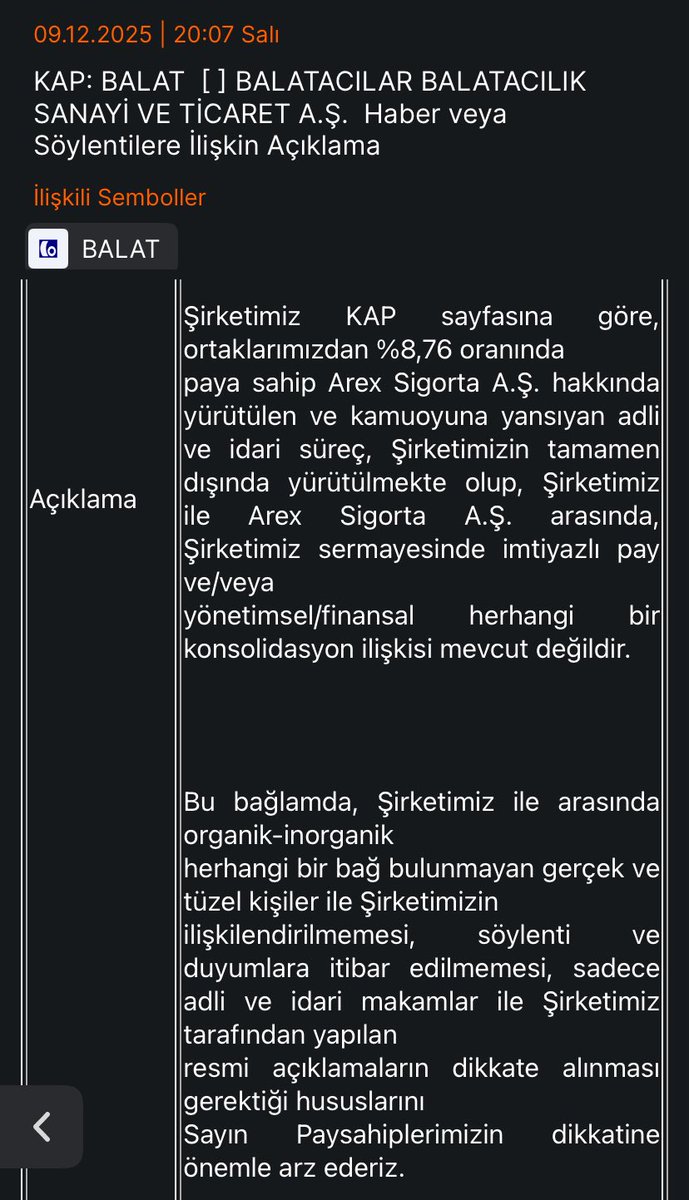 #Balat 

BU ŞİRKET HABER VE SÖYLENTİLERLE ALAKALI AÇIKLAMA YAPTI 

ŞİMDİ NE OLACAĞINI SÖYLEYEYİM 🤔🤔🤔

KİM VARSA #Balat ile ilgili aslı var ya da asılsız hepsini inceleme ve şikayetçi olma hakkına sahip 

O YÜZDEN #Balat HAKKINDA KONUŞURKEN 2 KEZ DÜŞÜNÜN ALENİ BİR ŞEKİLDE KAPTA