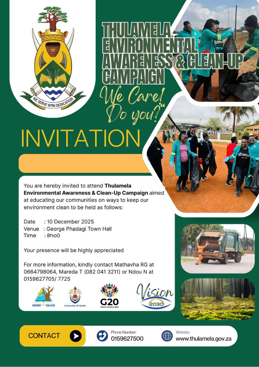 ANCward22's tweet image. We&apos;re all invited to attend the #program keep our #Thohoyandou #Town #Clean