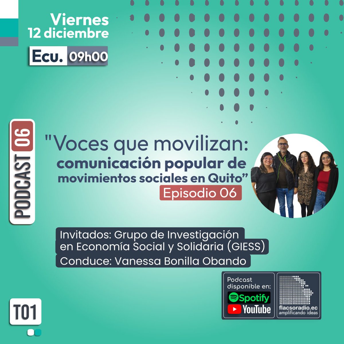 flacsoradio's tweet photo. En el sexto episodio de voces que movilizan dialogamos con el Grupo de Investigación en Economía Social y Solidaria (GIESS).
Streaming audio: https://t.co/xfM8RQWkBP
Mira este podcast en nuestro canal de youtube: https://t.co/mRTRY0t5MS https://t.co/3Qtf5u6olY