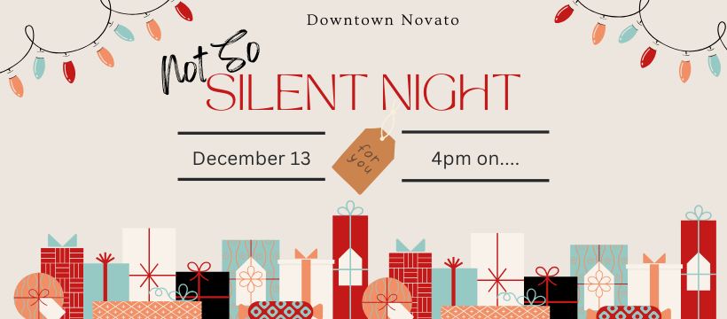 VisitNovato's tweet image. Stroll into the season at the Downtown Novato Not So Silent Night! ✨🎁On December 13th, 4–9pm, enjoy an evening of late-night shopping, special treats from local shops, live music, and plenty of holiday cheer. visitnovato.com/event/not-so-s… 
#VisitNovato