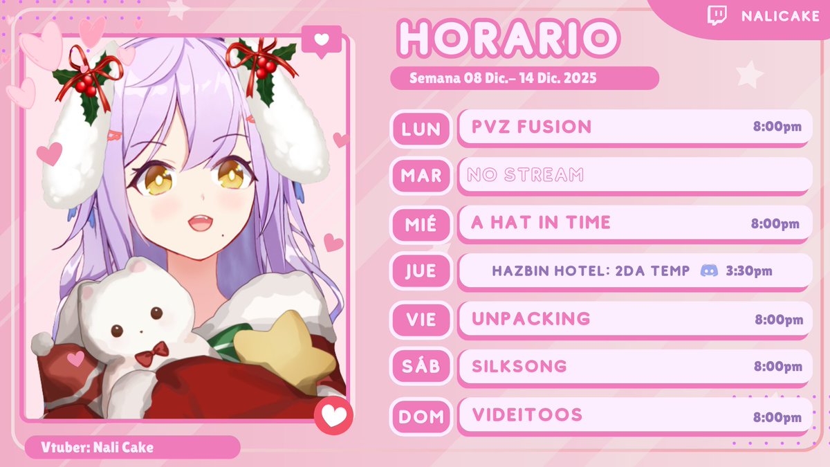Horarioooo~ ♡♡♡