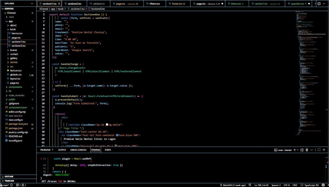 Bida_4's tweet image. Just finished the Appointment Form for the dental website! 🦷💻
Clean, simple, and user-friendly for easy online booking.
Another step forward 🚀

#NextJS #WebDev #FrontendDeveloper