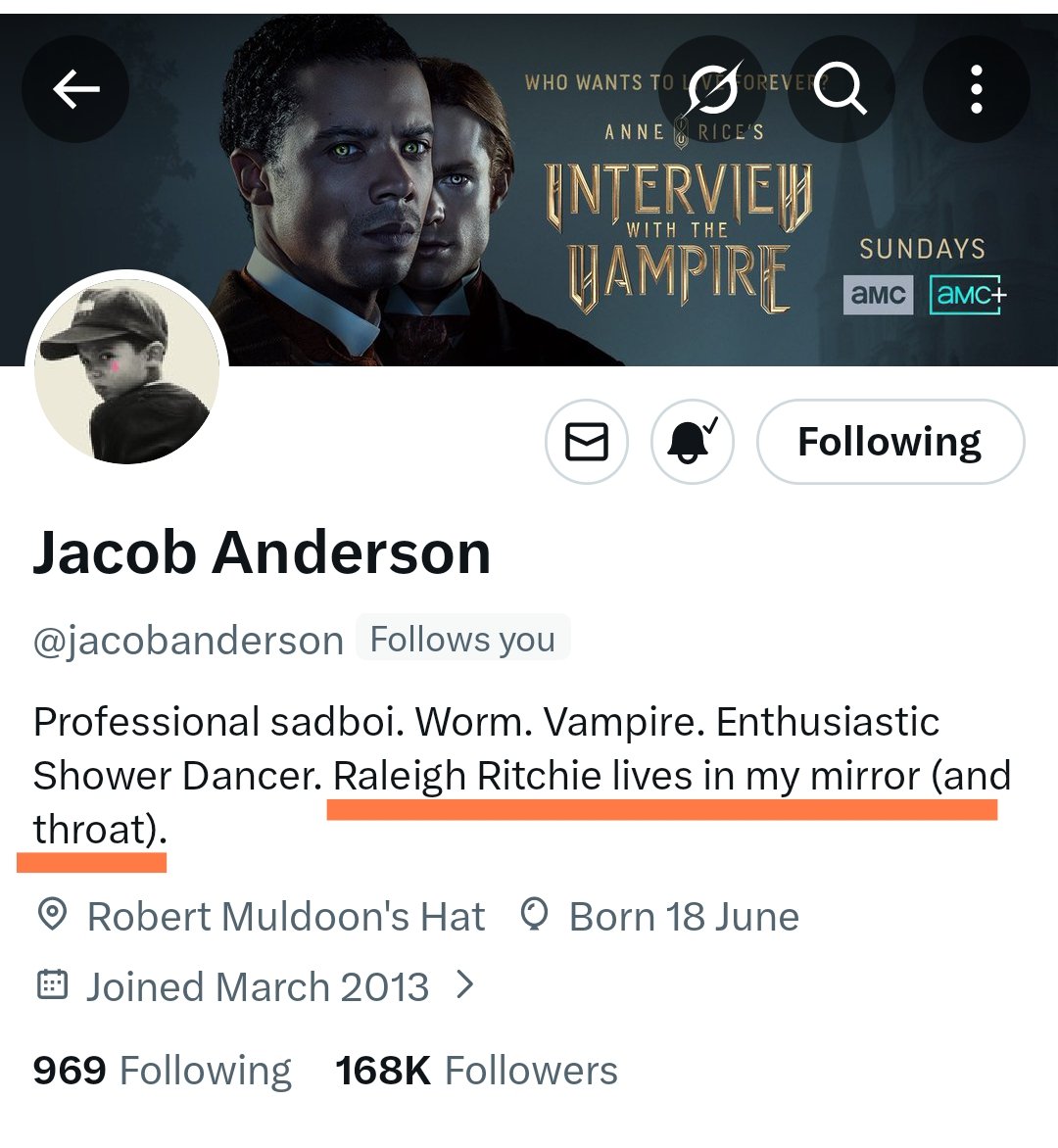 "Raleigh Ritchie lives in my mirror (and throat)."

So few words say so much!! And YES, you are an Enthusiastic Show Dancer too! Let's bounce again in 2026!!

<a href="/jacobanderson/">Jacob Anderson</a>