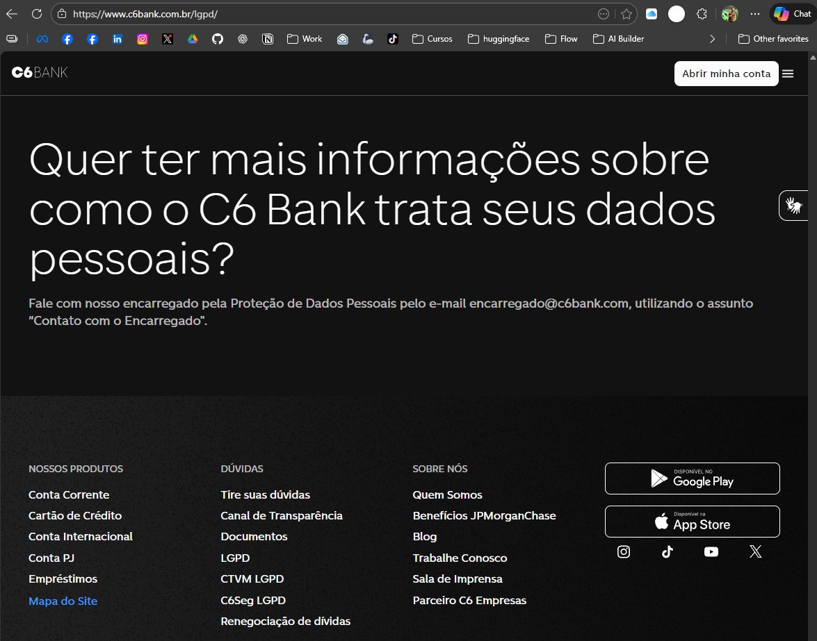 tiagoandrepro's tweet photo. @C6Bank  diz no site que o canal para falar com o Encarregado de Dados é o e-mail.
Envio a solicitação.
Resposta: “Abra no chat do app”.
É o famoso compliance que existe e não existe ao mesmo tempo. https://t.co/j1LAFZAy1g