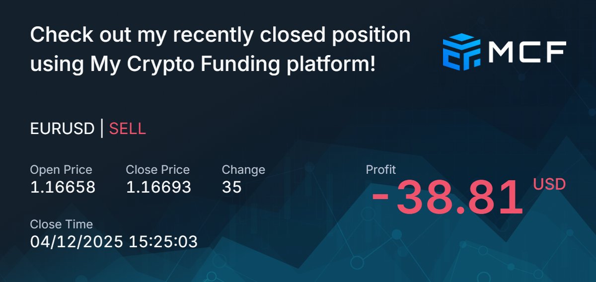 0xCipherFun's tweet image. Trade #7 04.12.2025 EUR/USD SL

Przyczyna: Szkoda Gadać

Trade całkowicie z dupy odpalony sl wybity po 3 minutach zobaczyłem że mamy ts na m1 idm i stwierdziłem widocznie że to super okazja na shorta.

Co się nie zgadzało?
- struktura m1 pomiędzy discount a premium
- nad fvg do…