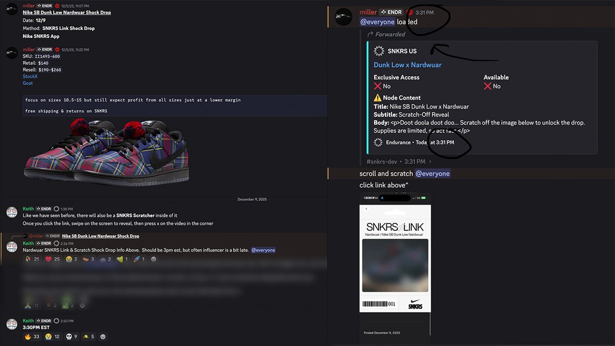 3 WHOLE MINUTES to Checkout before Nardwuar even posted to the general public... :31

✅Early Info
✅Instant SNKRS Link, 3 Minutes Before Public

How do we do it🤨

Seriously guys, let us help you.  There are more drops like this coming soon. Join the team whop.com/c/endurance/jo…