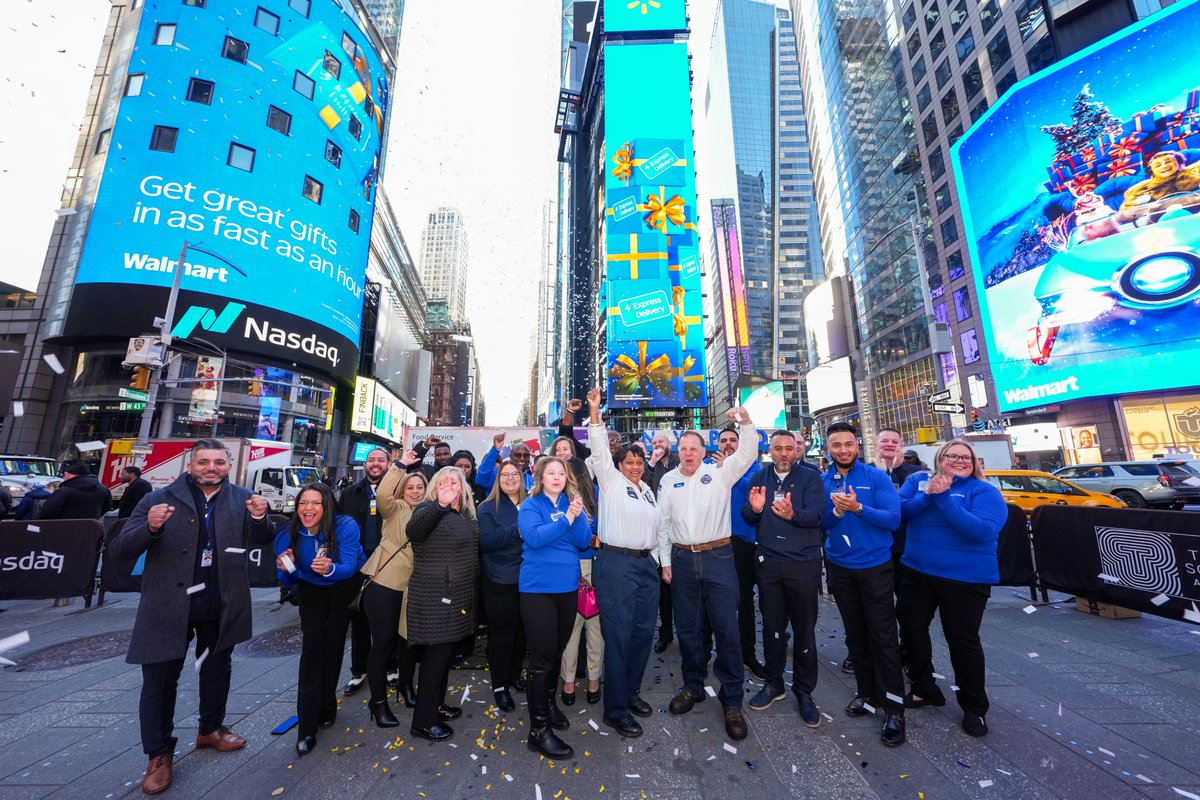 WalmartNews's tweet image. A historic day for our company 🎉

#NasdaqListed