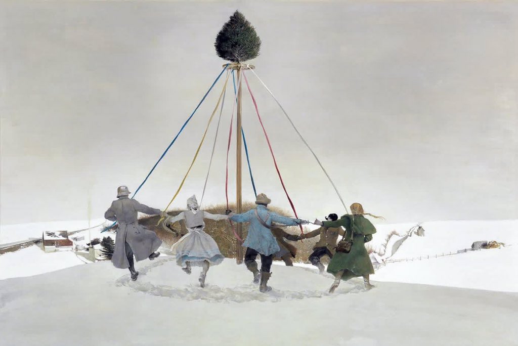 Andrew Wyeth (American, 1917-2009) Snow Hill, 1989 Tempera on