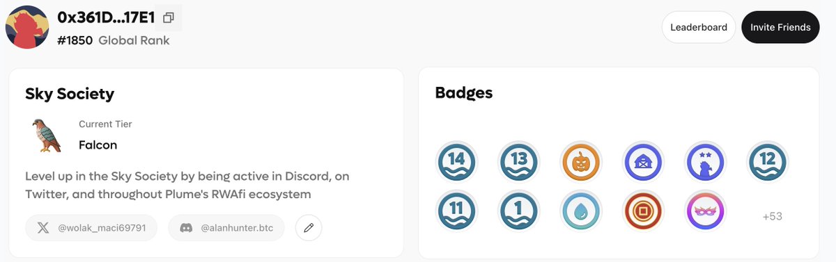 wolak_maci69791's tweet photo. Step by step. Today I collected new Tier - Falcon. I am really happy becuase it is hard to reach new refferals. I dont give up and go ahead. #plume #plumenetwork
@plumenetwork #Airdrops #CryptoRewards https://t.co/KYUXUdwno4