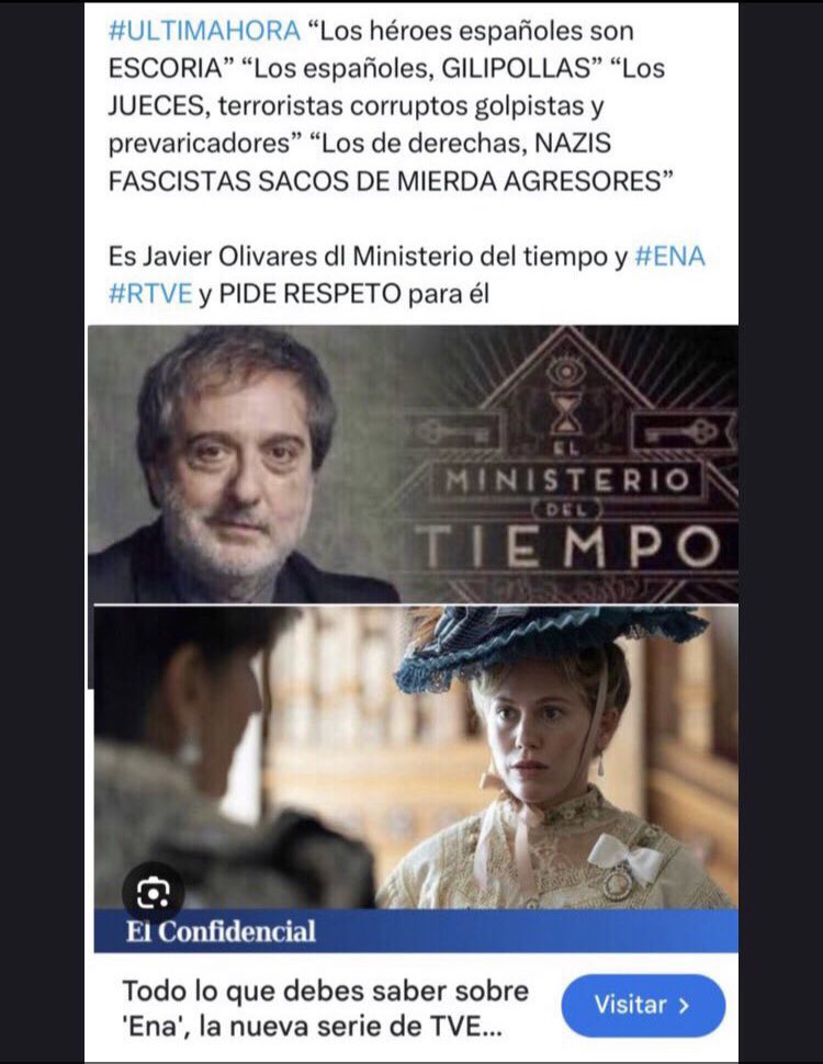 sueciasski's tweet photo. ❌“Pedro Sanchez ME REPRESENTA”
🧨“ CHUPO la #POIIA a #Sanchez. Soy mal #felador pero seguiré PRACTICANDO, hace 6 años q no me dan trabajo”
🔴“Q la derecha no tenga nada bueno que decir de Sanchez HABLA MUY BIEN de él” Javier Olivares del Ministerio del tiempo y #ENA de #RTVE La1 https://t.co/fZ86GIz6kl