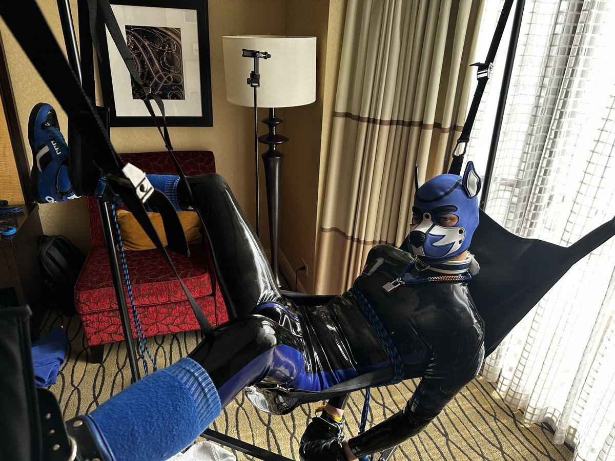 Doesn’t <a href="/PupAtlas1/">Pup Atlas</a> look so comfortable before he’s edged into a dumb drooling dog