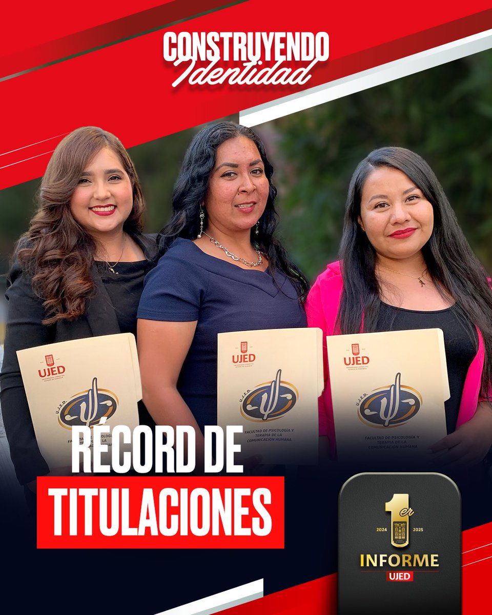 💪#ConstruyendoIdentidad, Primer Informe de Resultados de nuestro rector #UJED M. S. P. Ramón García Rivera.

¡Por la Universidad que queremos! #IdentidadUJED

<a href="/salazarmercado/">Cristhian Salazar</a> <a href="/torreon/">El Siglo de Torreón</a> <a href="/SEED_Dgo/">Secretaría de Educación del Estado de Durango</a> <a href="/ANUIES/">ANUIES</a> <a href="/GobiernoMX/">Gobierno de México</a>